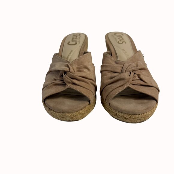 Circus Sam Edelman Bea Espadrille Wedge Bea Sandals Size 7.5 Beige Knot Summer - Picture 13 of 14